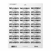 Koe spikkelpatroon zwart-wit afdrukken etiket (Full Sheet)