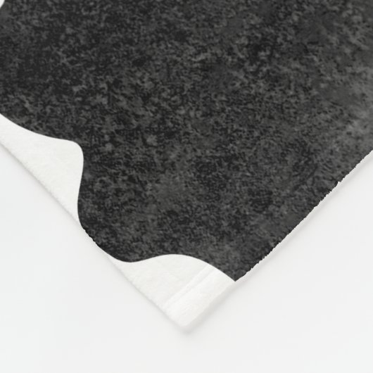 Koe spikkelpatroon zwart-wit afdrukken fleece deken (Hoek)