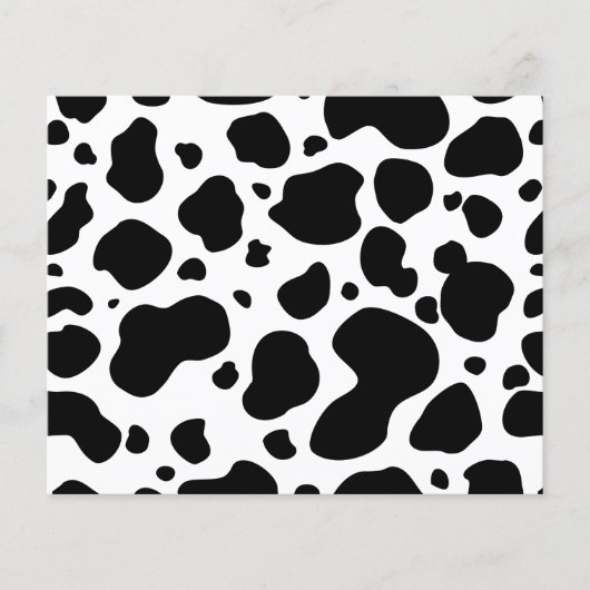 Koe spikkelpatroon zwart-wit afdrukken flyer (Voorkant)