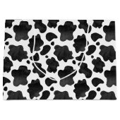 Koe spikkelpatroon zwart-wit afdrukken groot cadeauzakje (Voorkant)