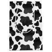 Koe spikkelpatroon zwart-wit afdrukken medium cadeauzakje (Voorkant)