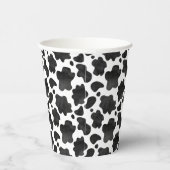 Koe spikkelpatroon zwart-wit afdrukken papieren bekers (Rechts)