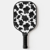 Koe spikkelpatroon zwart-wit afdrukken pickleball paddle (Voorkant)