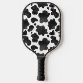 Koe spikkelpatroon zwart-wit afdrukken pickleball paddle (Achterkant)