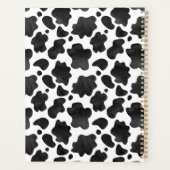 Koe spikkelpatroon zwart-wit afdrukken planner (Achterkant)