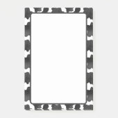 Koe spikkelpatroon zwart-wit afdrukken post-it® notes (Voorkant)