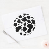 Koe spikkelpatroon zwart-wit afdrukken ronde sticker (Envelop)