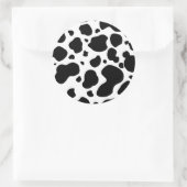 Koe spikkelpatroon zwart-wit afdrukken ronde sticker (Tas)