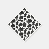 Koe spikkelpatroon zwart-wit afdrukken servet (Hoek)