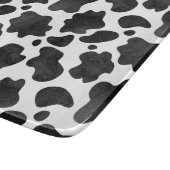 Koe spikkelpatroon zwart-wit afdrukken snijplank (Hoek)