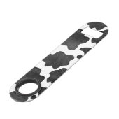 Koe spikkelpatroon zwart-wit afdrukken speed flessenopener (Voorkant Gekanteld)