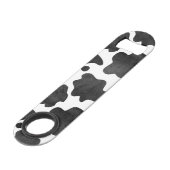 Koe spikkelpatroon zwart-wit afdrukken speed flessenopener (Achterkant Gekanteld)