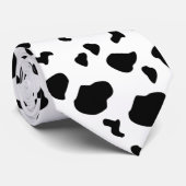 Koe spikkelpatroon zwart-wit afdrukken stropdas (Opgerold)