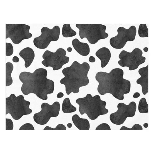 Koe spikkelpatroon zwart-wit afdrukken tafelkleed (Voorkant (Horizontaal))