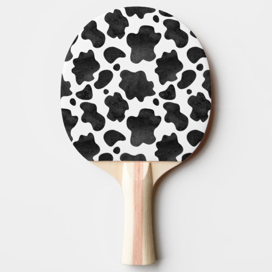 Koe spikkelpatroon zwart-wit afdrukken tafeltennisbatje (Achterkant)