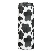 Koe spikkelpatroon zwart-wit afdrukken thermosbeker (Achterkant)
