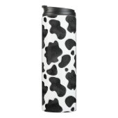 Koe spikkelpatroon zwart-wit afdrukken thermosbeker (Geroteerd rechts)