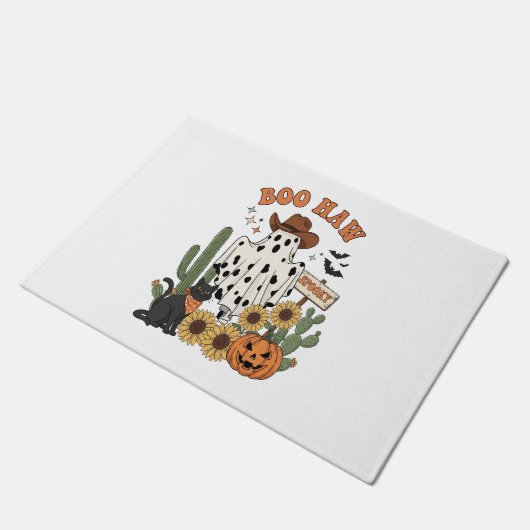 Koe Spot Ghost Western-Funny Halloween Deurmat (Schuin)