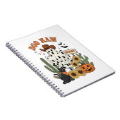 Koe Spot Ghost Western-Funny Halloween Notitieboek (Rechterzijde)