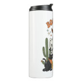 Koe Spot Ghost Western-Funny Halloween Thermosbeker (Gedraaid links)