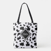 Koe Spot Patroon - Monogram Tote Bag (Achterkant)