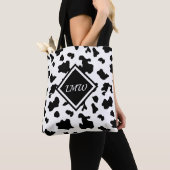 Koe Spot Patroon - Monogram Tote Bag (Dichtbij)