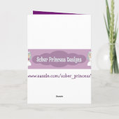 Koe springen over de maan aangepaste Paarse soberh Kaart (Achterkant)