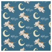 Koe springmaan waterverf kunst aangepaste naam stof (Swatch)