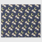 Koe springmaan waterverf schilderij kunst cadeaupapier (Vlak)