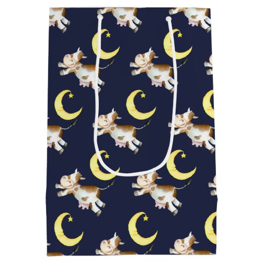 Koe springmaan waterverf schilderij kunst medium cadeauzakje (Achterkant)