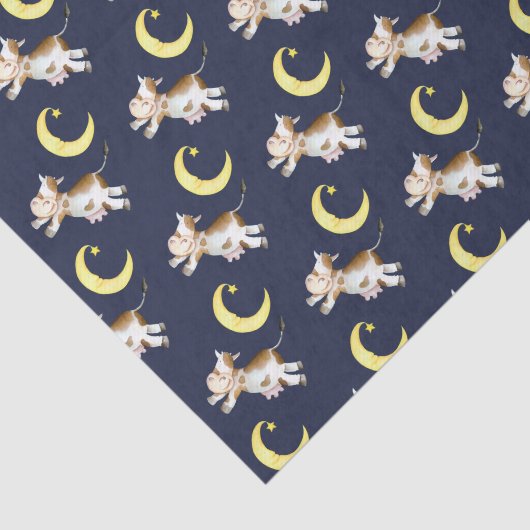 Koe springmaan waterverf schilderij kunst tissuepapier (Detail)