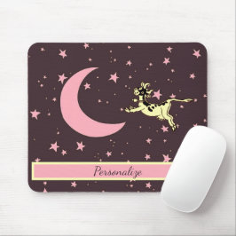 Koe springt over de maan personaliseren muismat