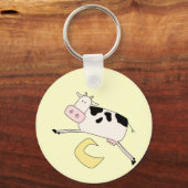 Koe springt over Moon Tshirts en cadeaus Sleutelhanger (Voorkant)