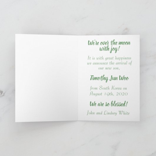 Koe Sprong Over de Maan Adoptie Aankondiging (Binnen)