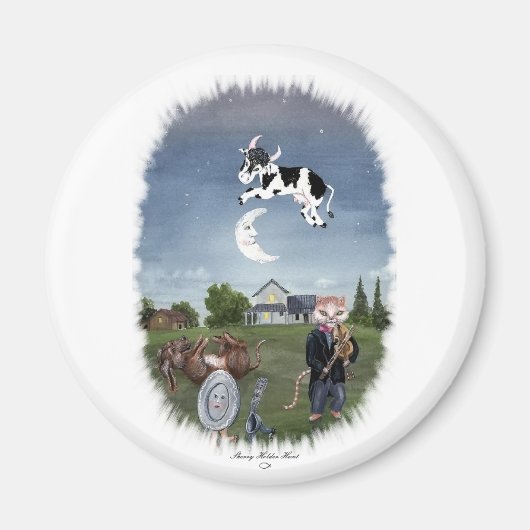 KOE SPRONG OVER DE MAAN MAGNEET (Voorkant)