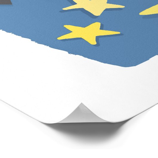 Koe Sprong Over De Maan Poster (Hoek)