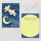 Koe sprong over het advies van het maankunst baby informatiekaartje (Voorkant / Achterkant)