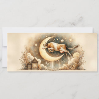 Koe sprong over Wenskaart Kaart