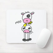 Koe Stick Figure Muismat (Met muis)