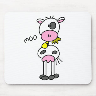 Koe Stick Figure Muismat