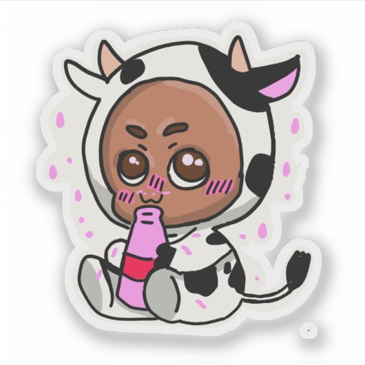 Koe sticker (Voorkant)