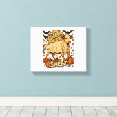 Koe Stier Blad Halloween Canvas Afdruk (Insitu (Houten vloer))