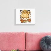 Koe Stier Blad Halloween Canvas Afdruk (Insitu (Woonkamer))