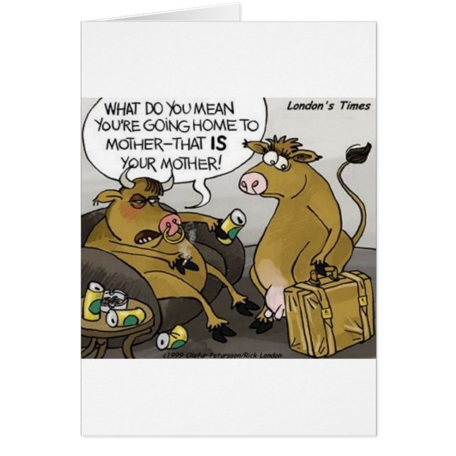 Koe Stier Echtscheiding Grappige Cartoon Cadeaus & (Voorkant)