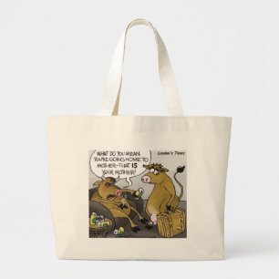 Koe Stier Echtscheiding Grappige Cartoon Cadeaus & Grote Tote Bag