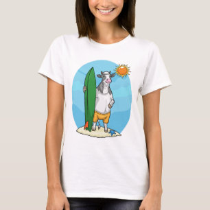 Koe Strand Surfplank Zomer T-shirt
