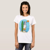 Koe Strand Surfplank Zomer T-shirt (Voorkant volledig)