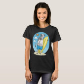 Koe Strand Surfplank Zomer T-shirt (Voorkant volledig)