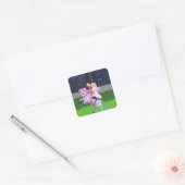 Koe-strijder Vierkante Sticker (Envelop)