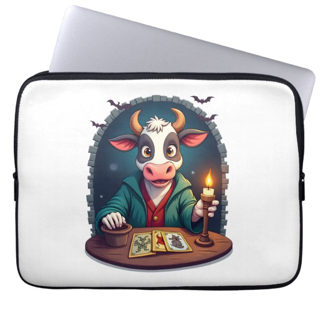 Koe Tarot van de Terreur Laptop Sleeve (Voorkant)